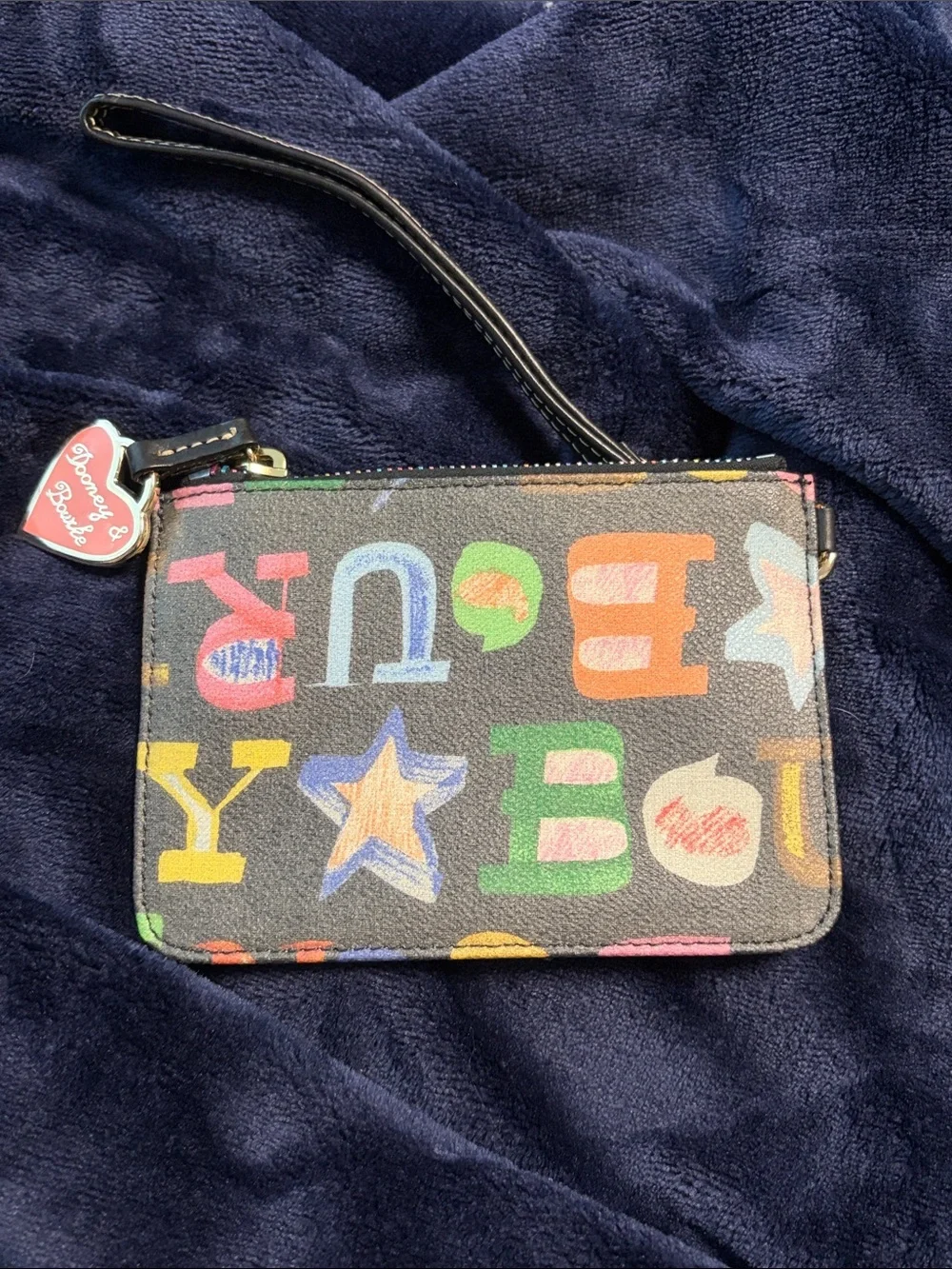 Dooney & Bourke Multicolor Letter-Print Wristlet